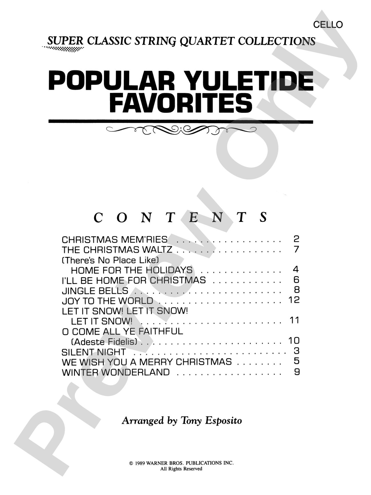 Popular Yuletide Favorites: Cello