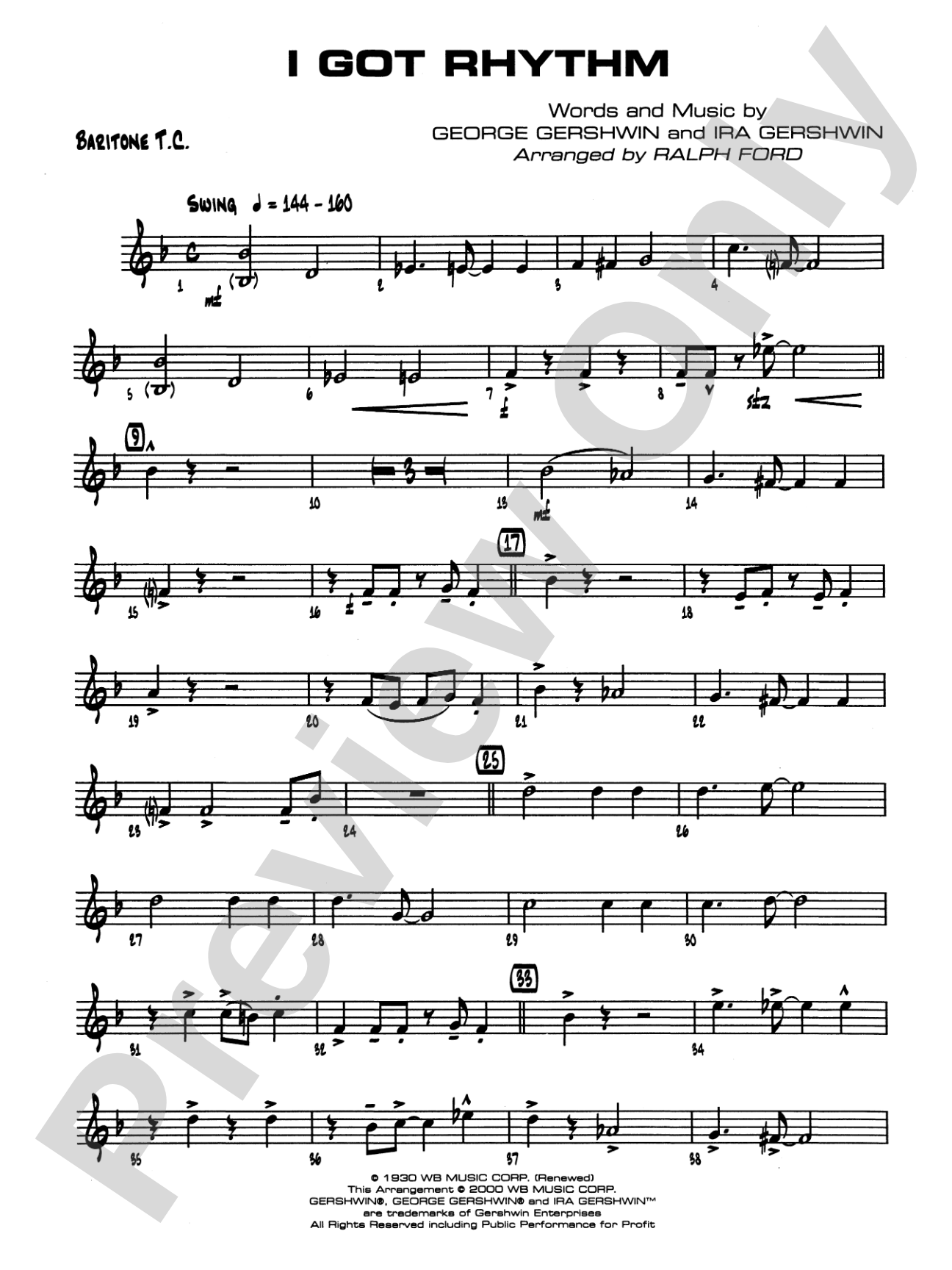 I Got Rhythm: Baritone T.C.