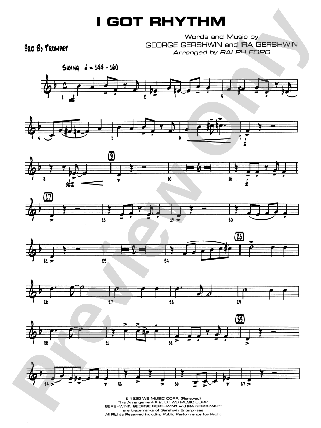 I Got Rhythm: 3rd B-flat Trumpet