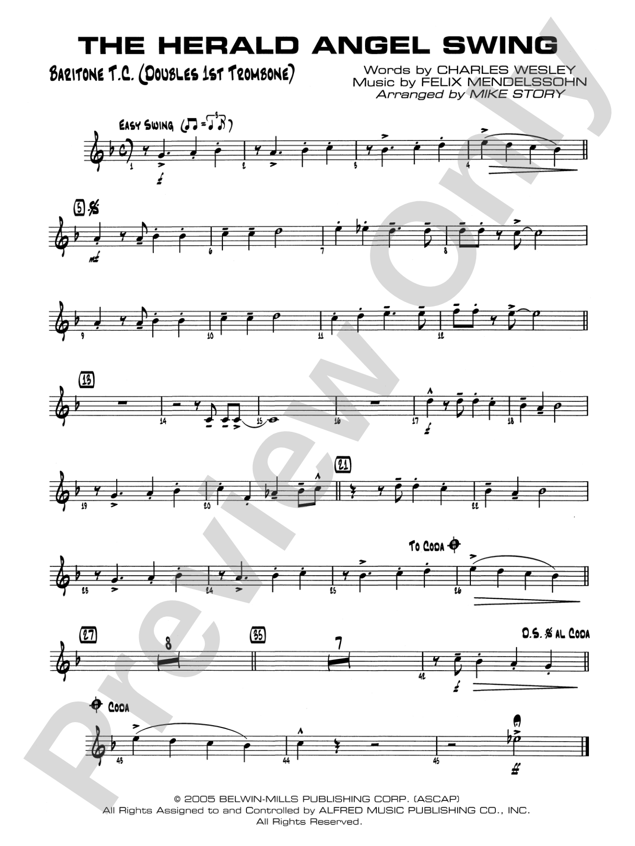 The Herald Angels Swing: Baritone T.C.