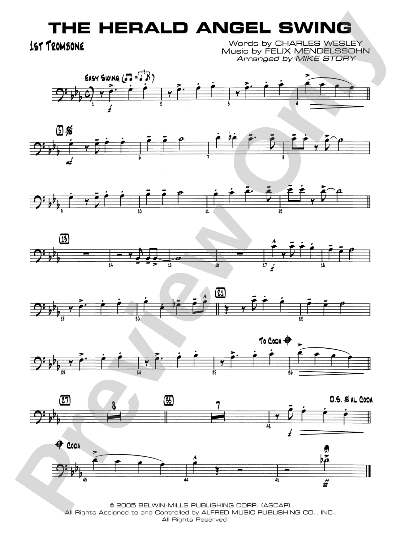 The Herald Angels Swing: 1st Trombone