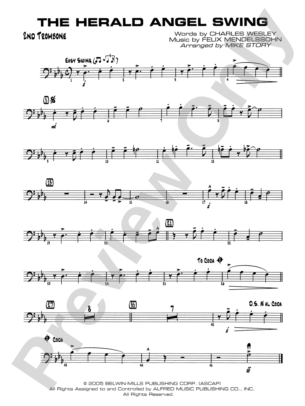 The Herald Angels Swing: 2nd Trombone