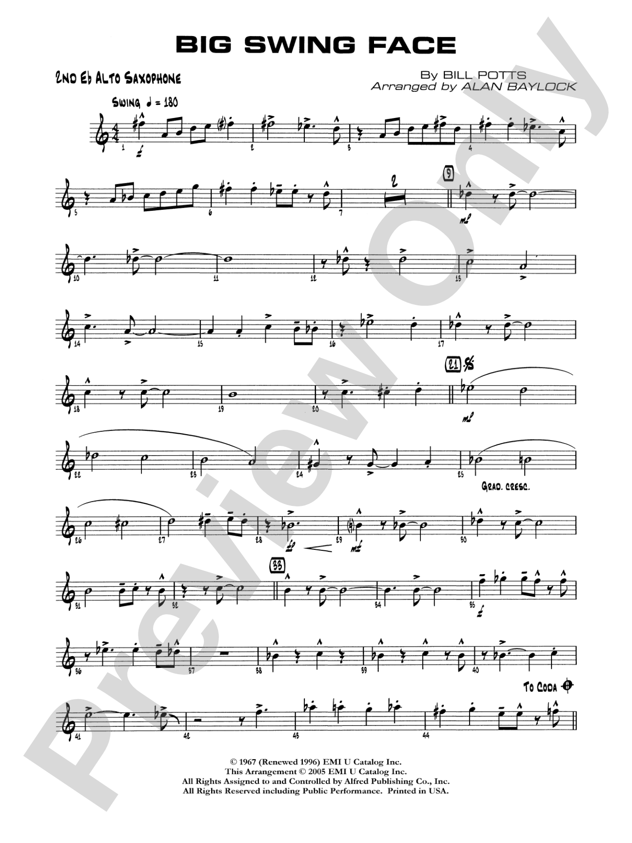 Big Swing Face: 2nd E-flat Alto Saxophone