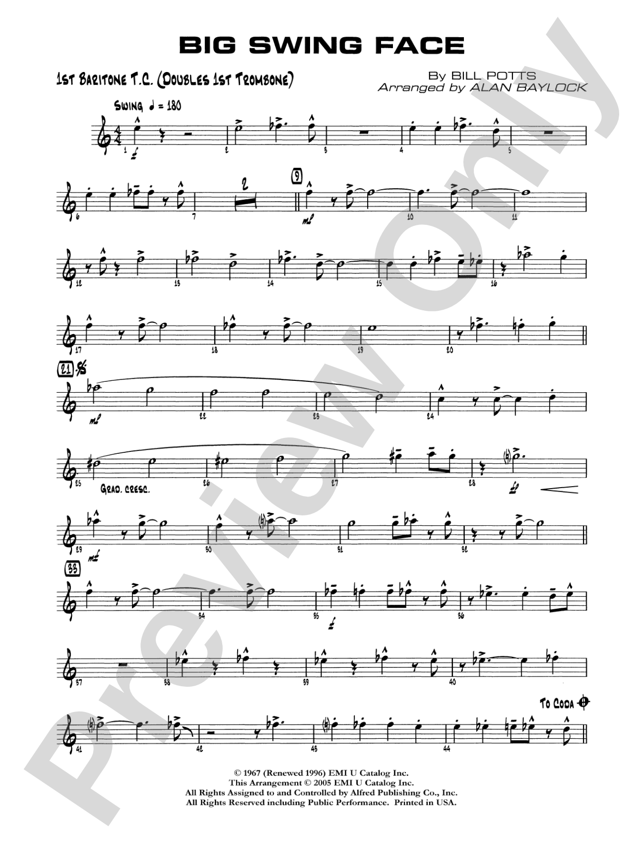 Big Swing Face: Baritone T.C.