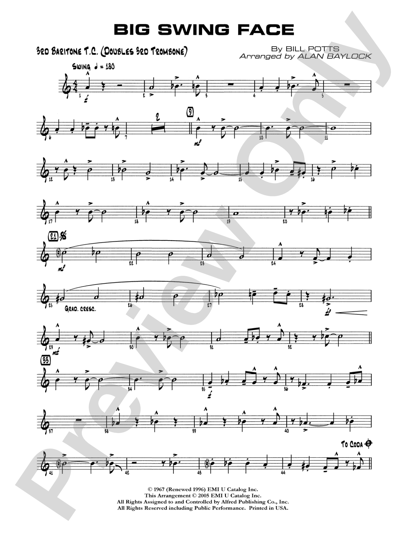 Big Swing Face: 3rd Baritone T.C.
