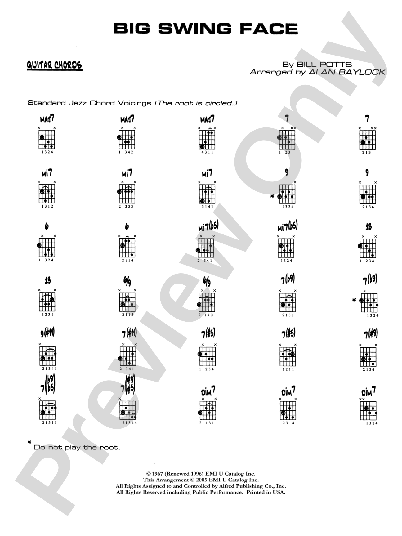 Big Swing Face: Guitar Chords