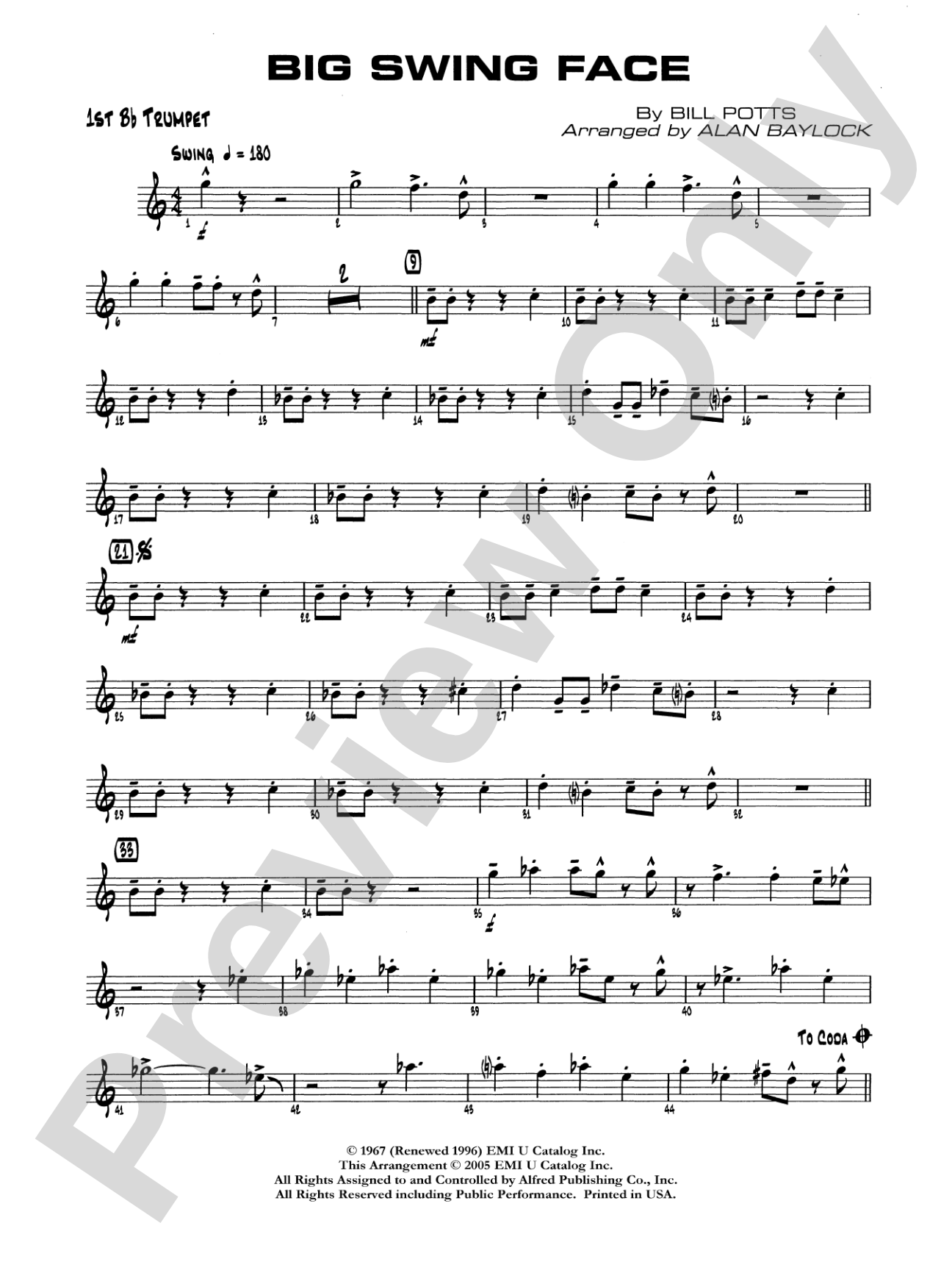 Big Swing Face: 1st B-flat Trumpet