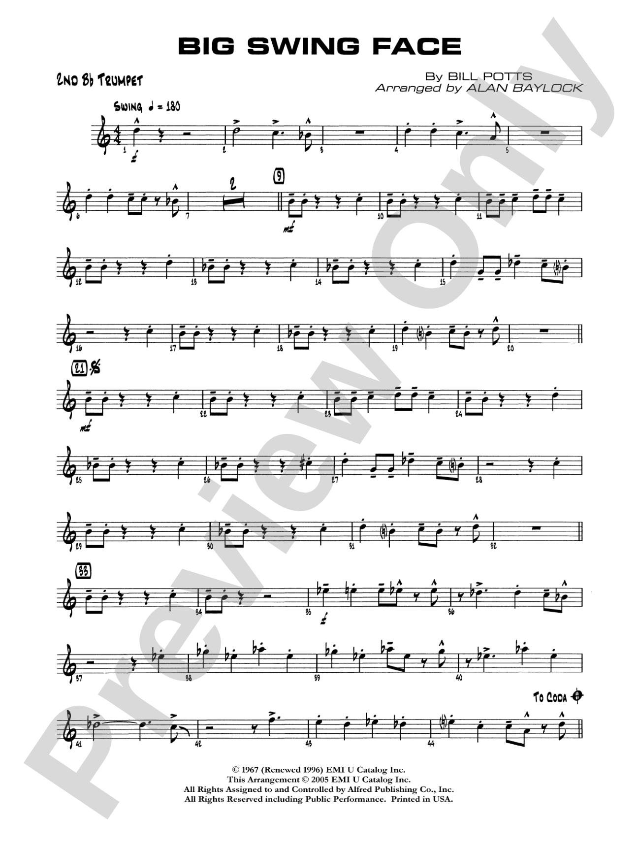 Big Swing Face: 2nd B-flat Trumpet