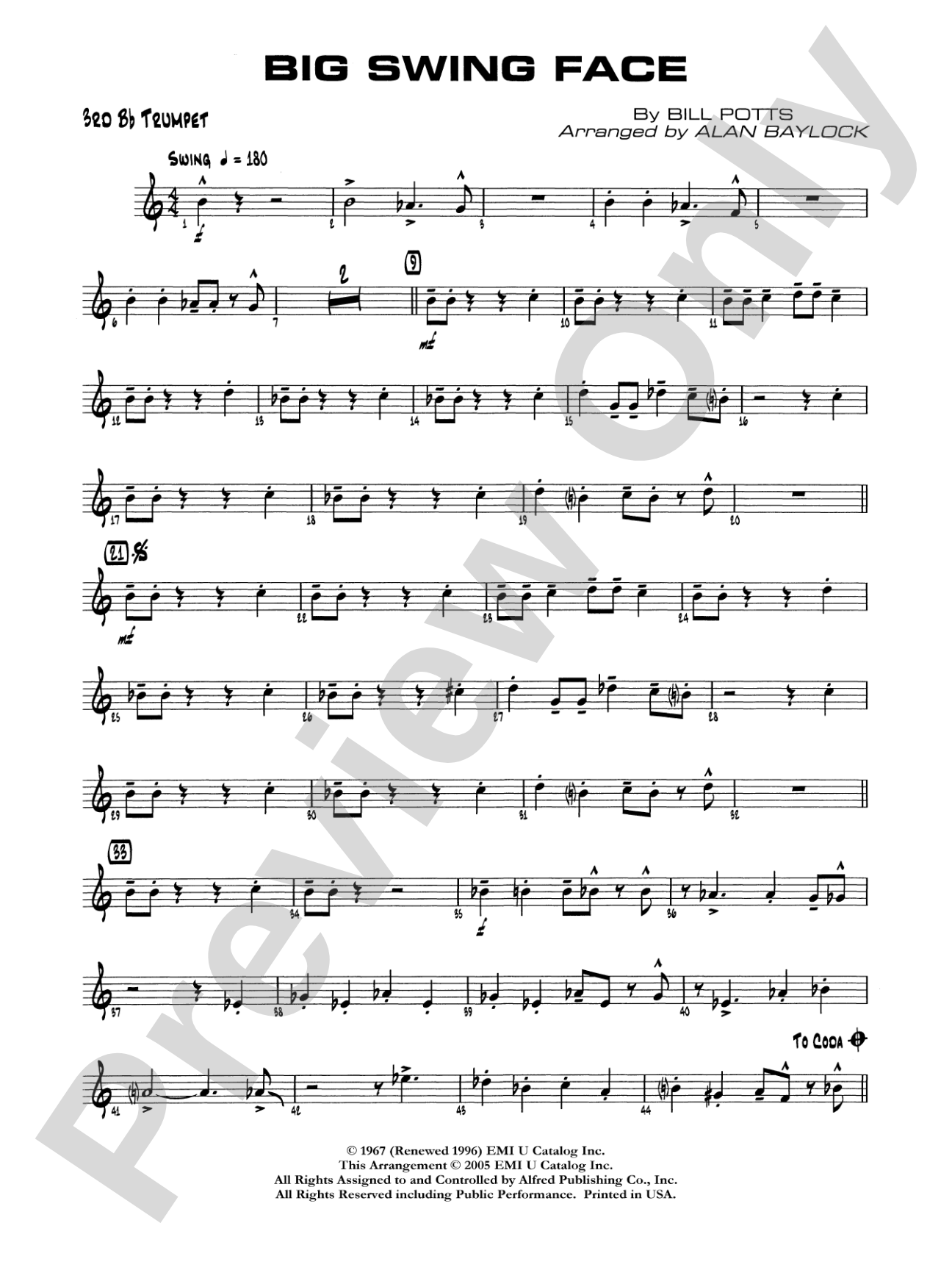 Big Swing Face: 3rd B-flat Trumpet