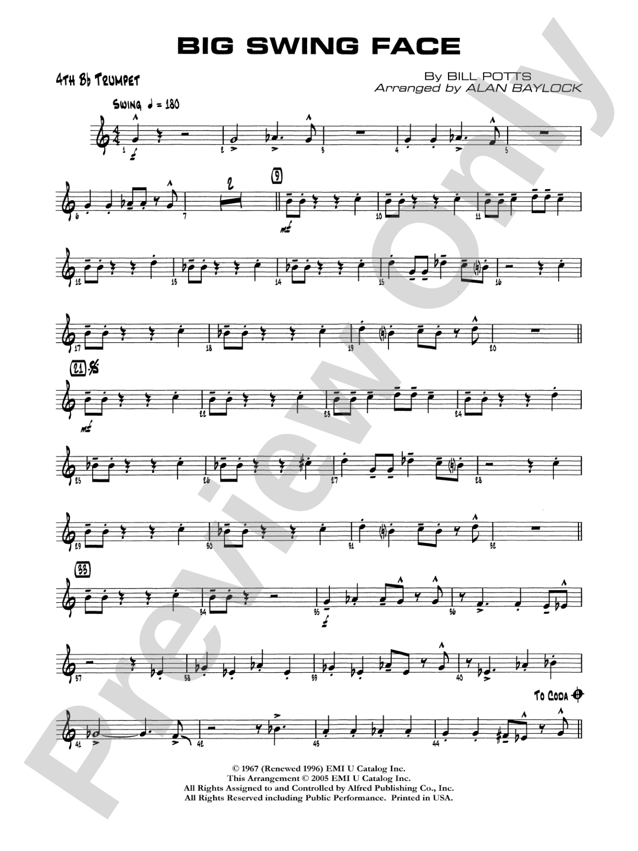 Big Swing Face: 4th B-flat Trumpet