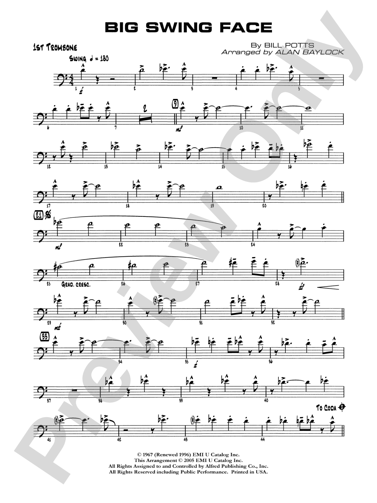 Big Swing Face: 1st Trombone
