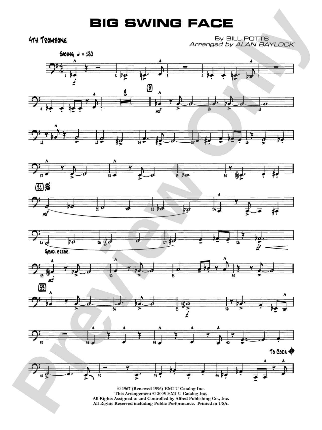 Big Swing Face: 4th Trombone