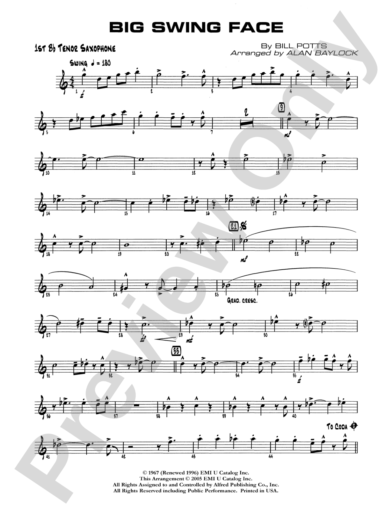 Big Swing Face: B-flat Tenor Saxophone