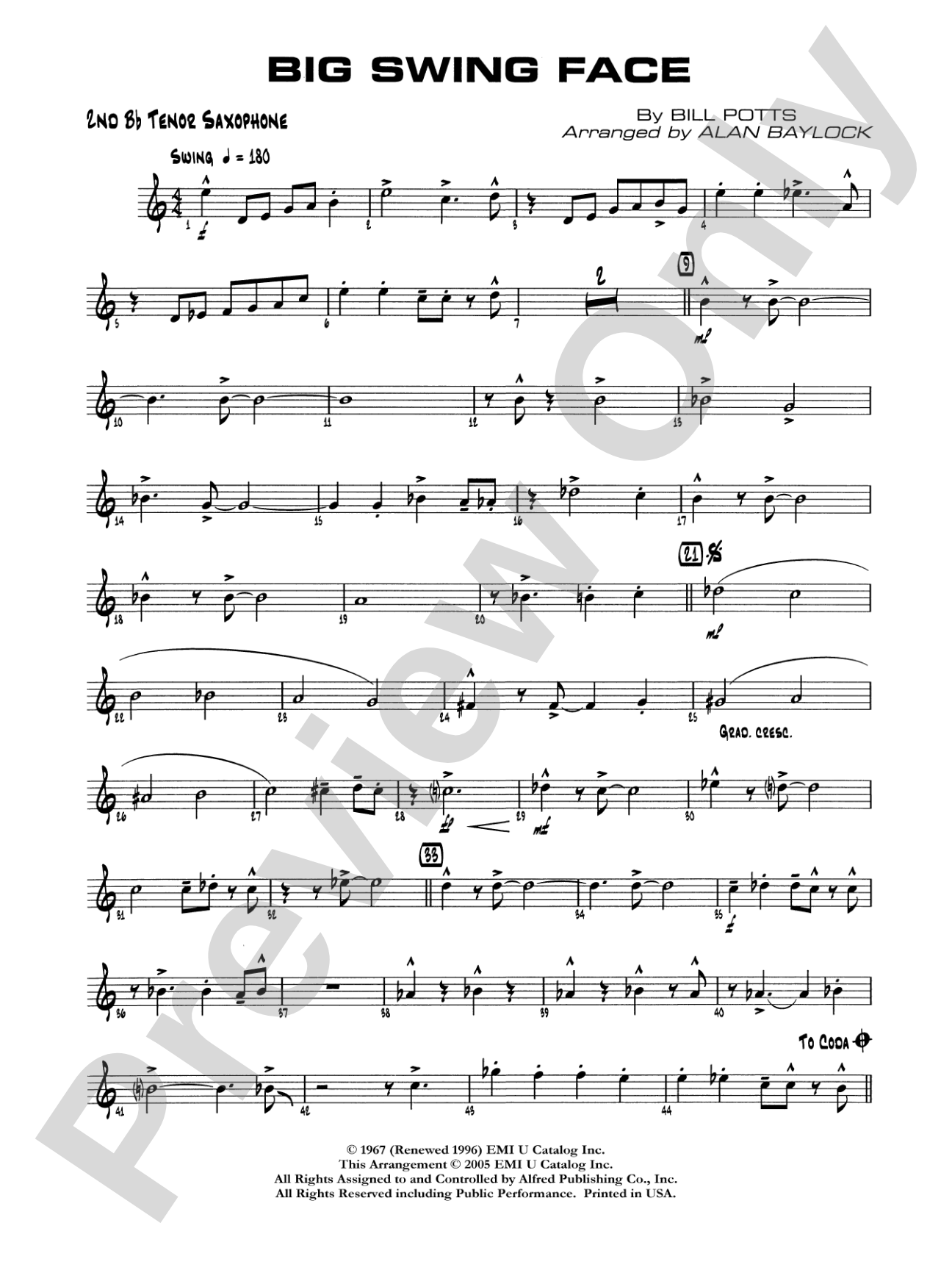Big Swing Face: 2nd B-flat Tenor Saxophone