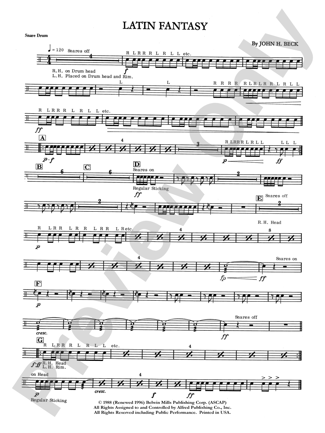 Latin Fantasy: Snare Drum