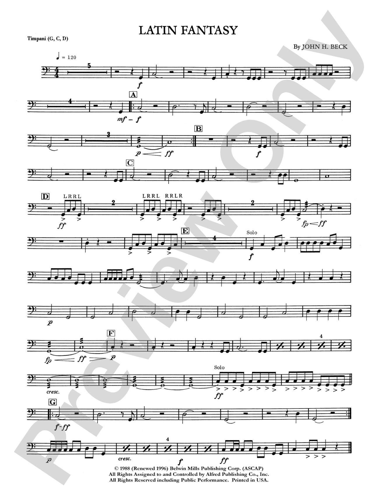 Latin Fantasy: Timpani