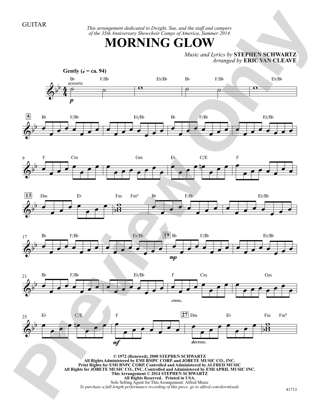 Morning Glow: Guitar: Choral SoundPax