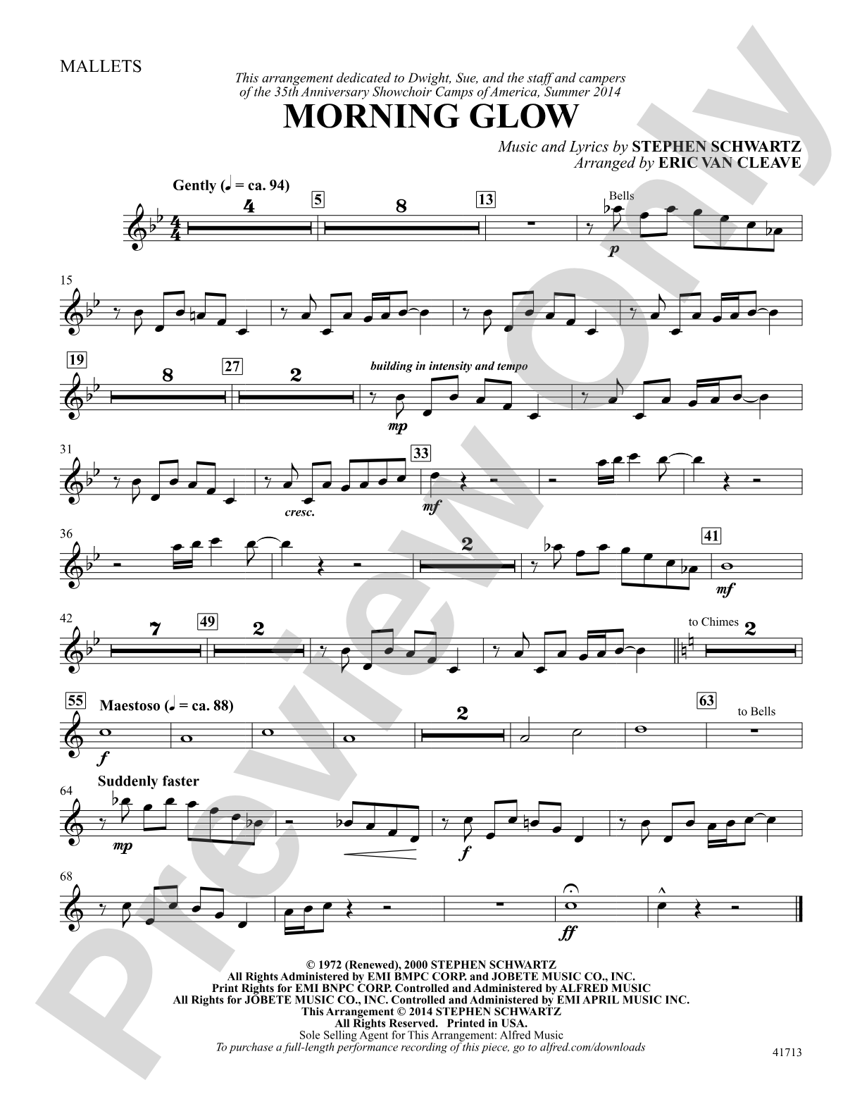 Morning Glow: Mallets: Choral SoundPax