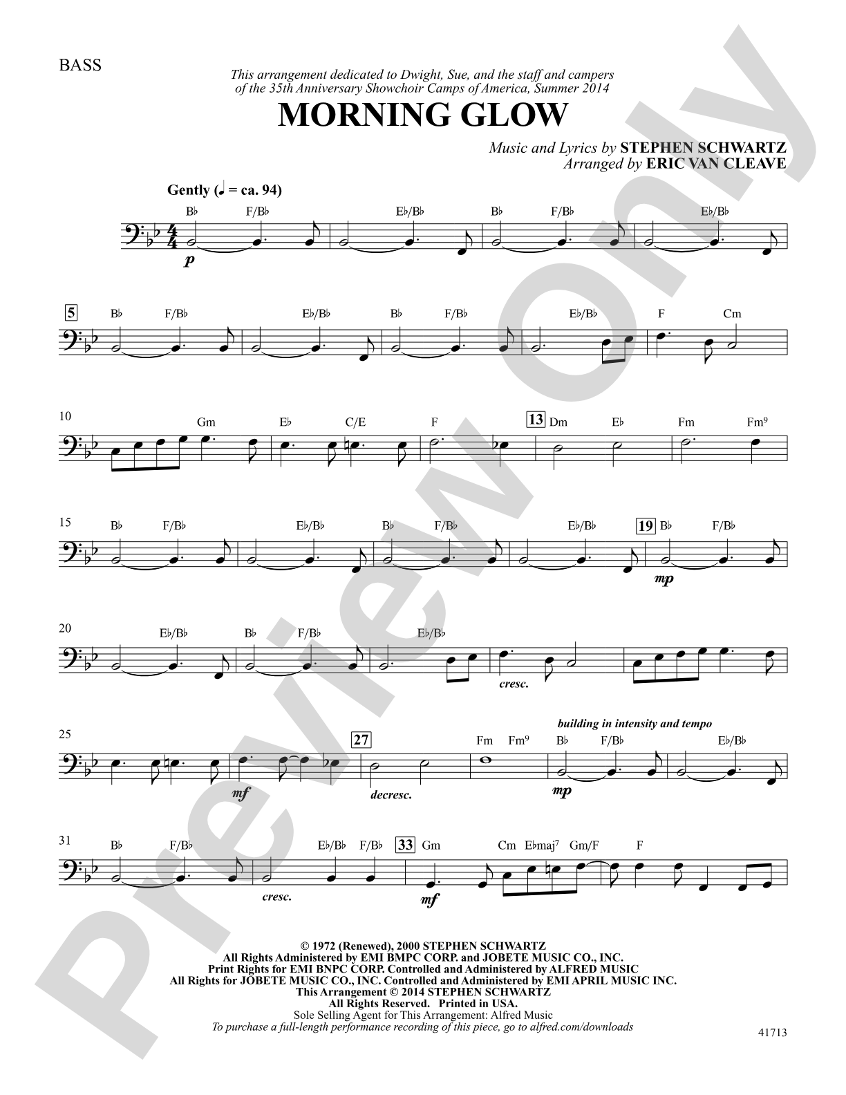 Morning Glow: Bass: Choral SoundPax
