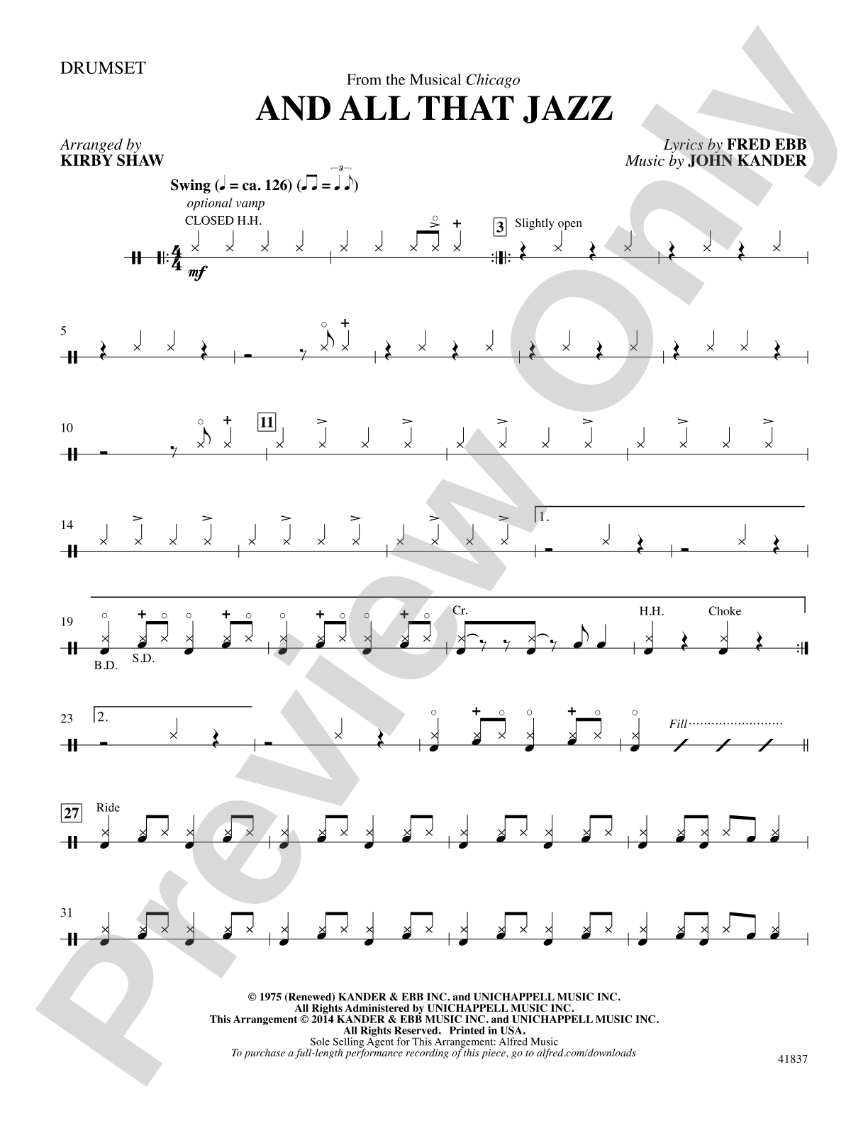 And All That Jazz: Drumset: Choral SoundPax