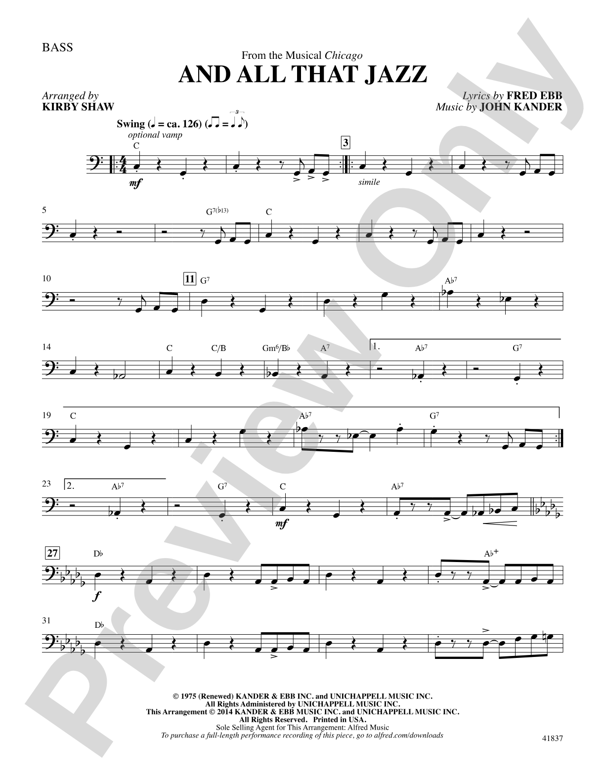 And All That Jazz: Bass: Choral SoundPax