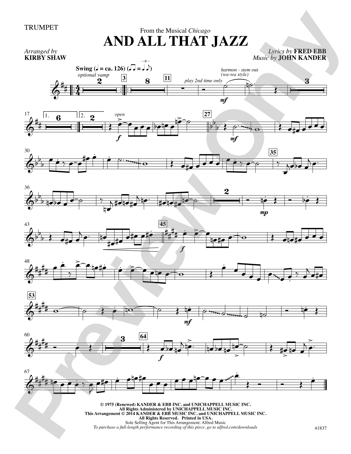 And All That Jazz: Trumpet: Choral SoundPax