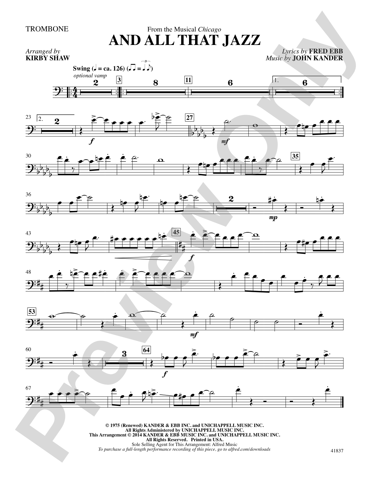 And All That Jazz: Trombone: Choral SoundPax
