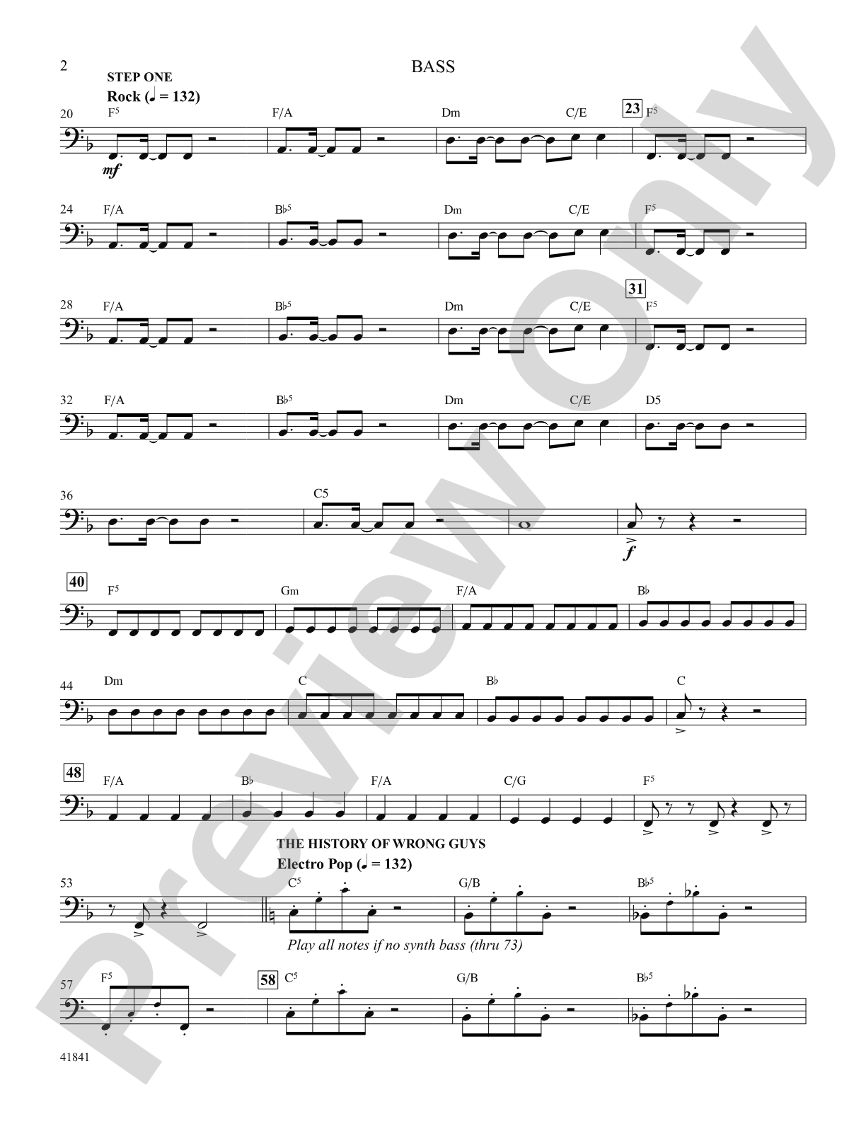 Kinky Boots: Bass: Choral SoundPax