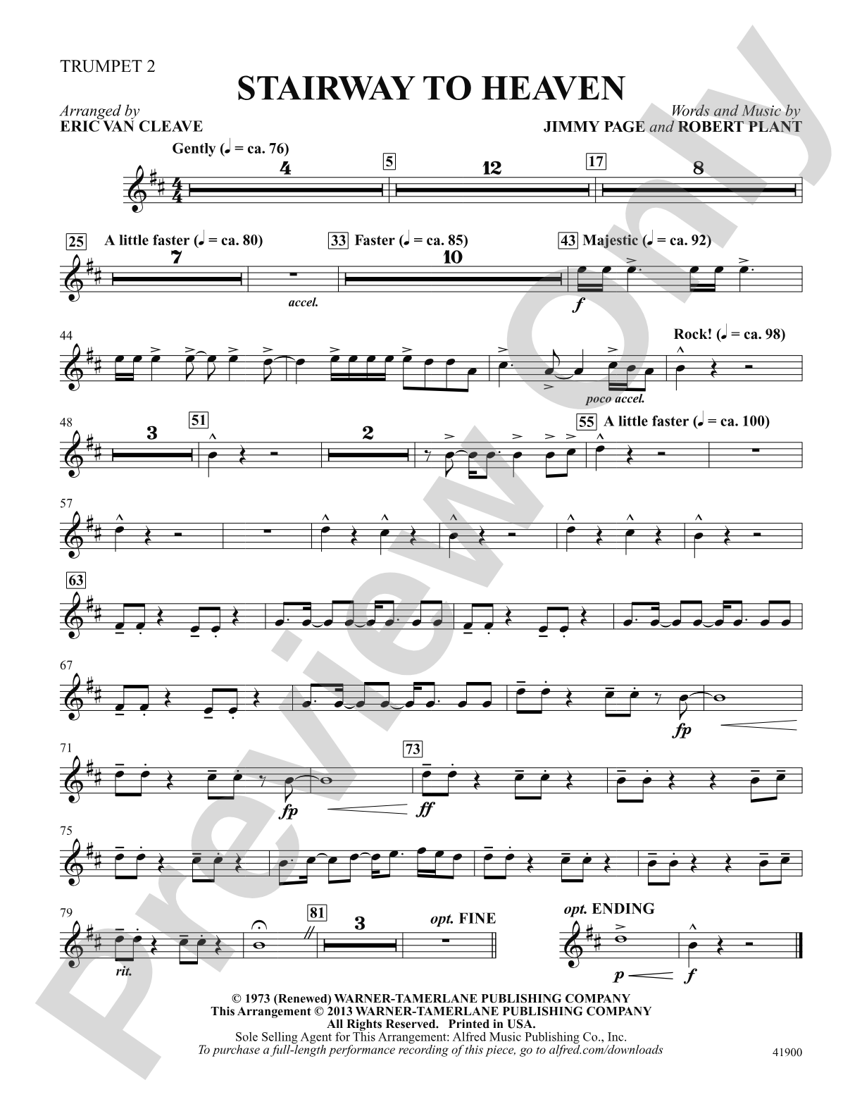 Stairway to Heaven: Trumpet 2: Choral SoundPax