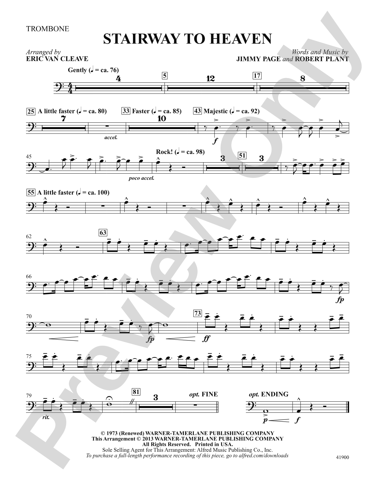 Stairway to Heaven: Trombone: Choral SoundPax
