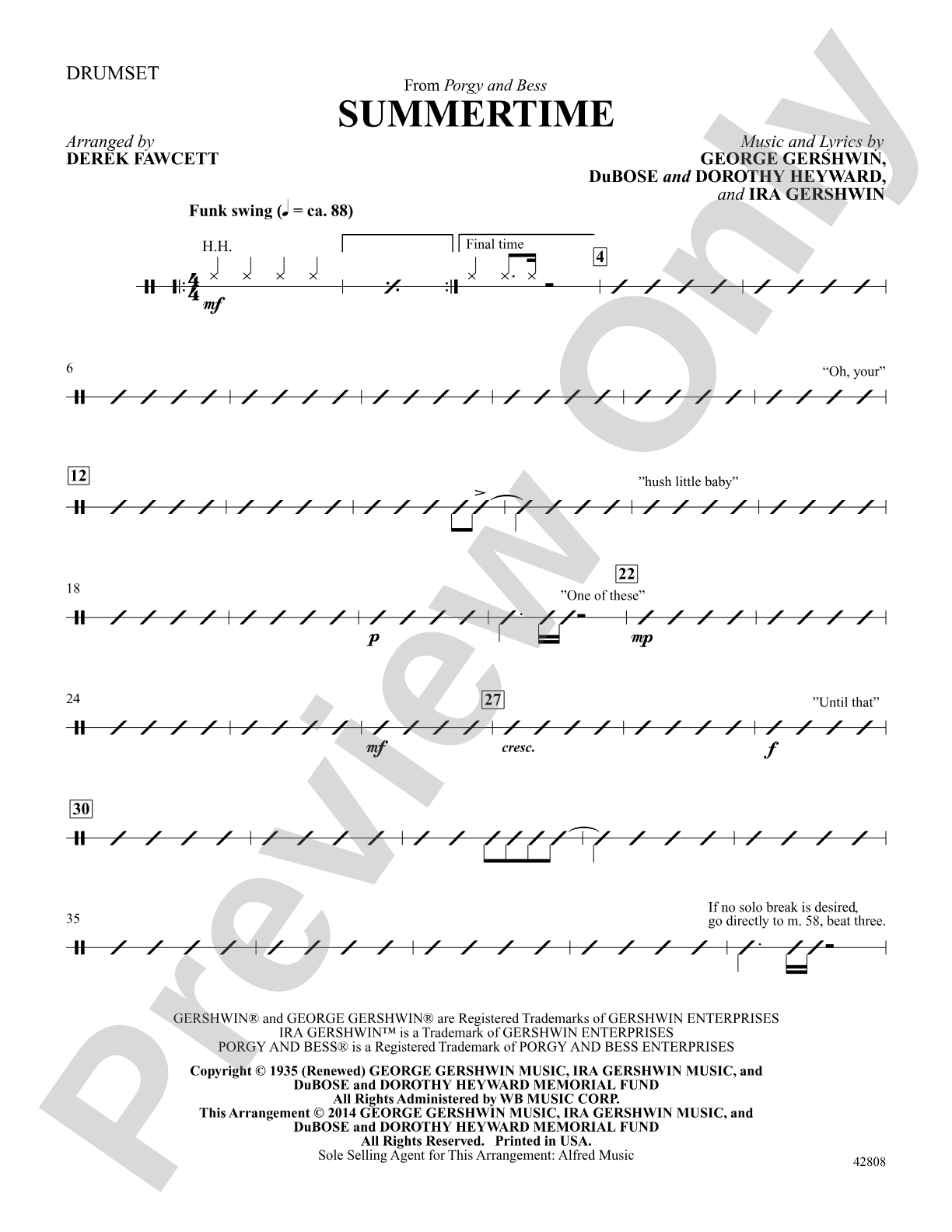 Summertime: Drumset: Choral SoundPax
