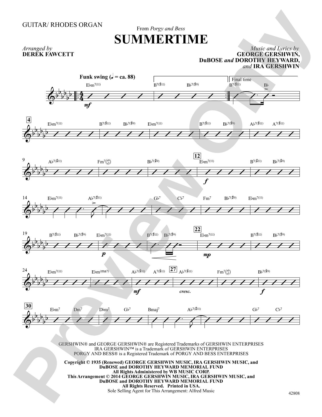 Summertime: Guitar: Choral SoundPax