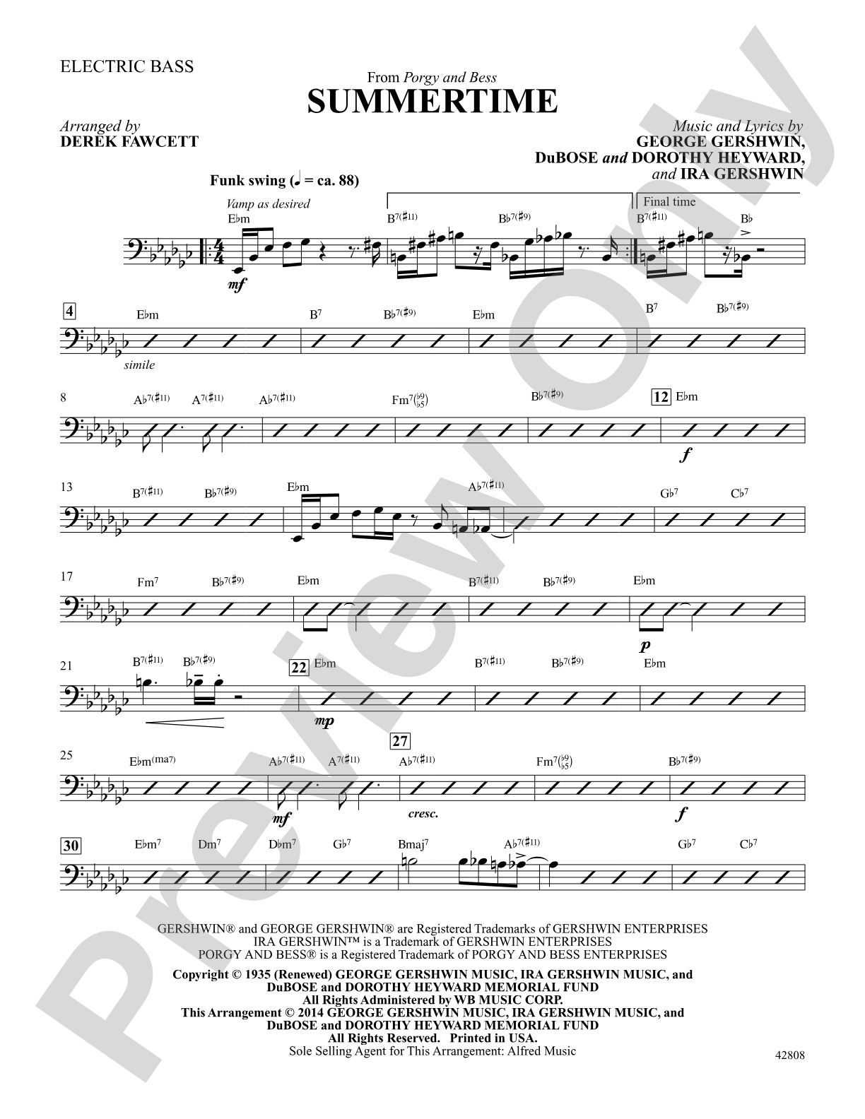 Summertime: Bass: Choral SoundPax