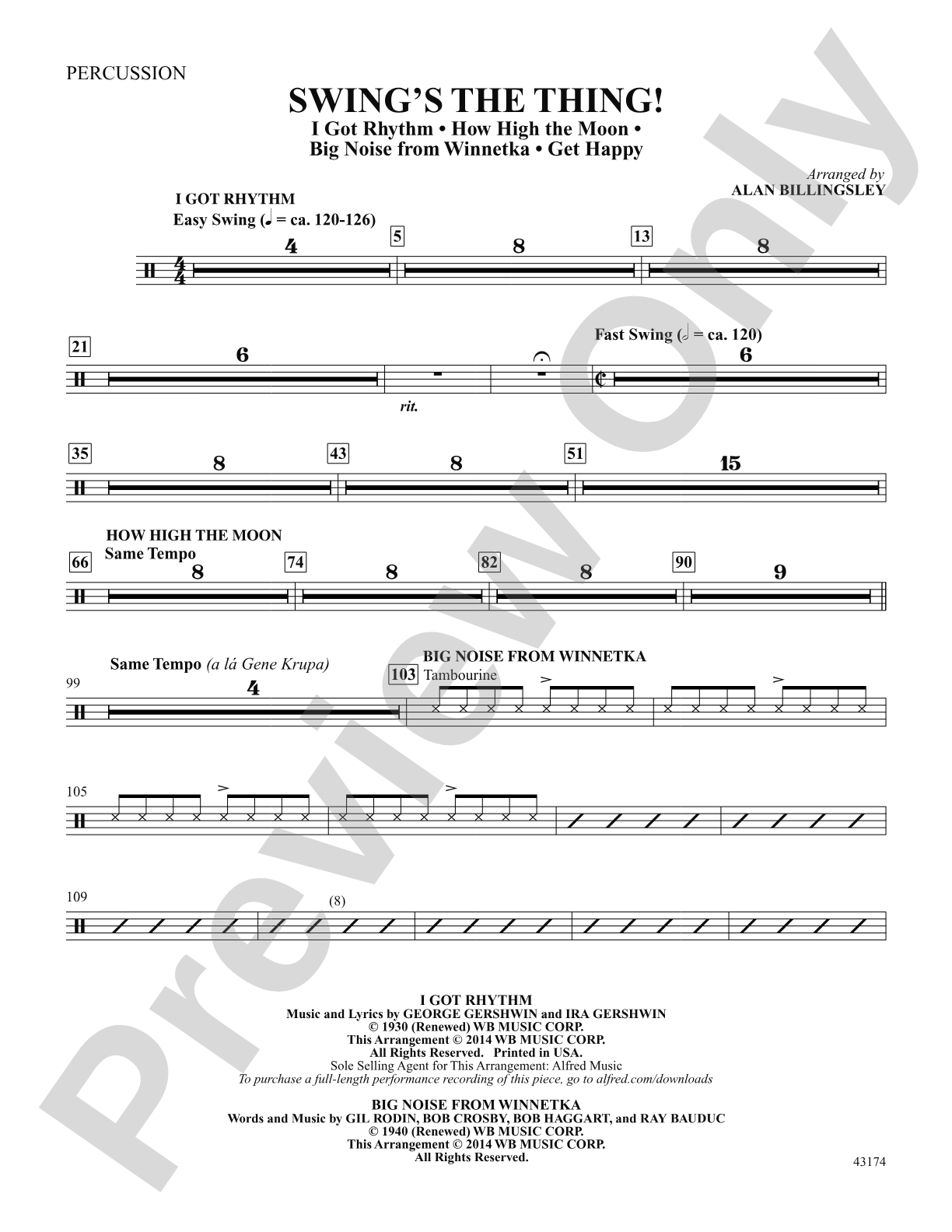 Swing's the Thing: Percussion: Choral SoundPax