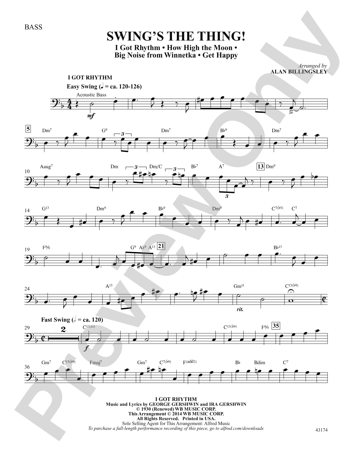 Swing's the Thing: Bass: Choral SoundPax
