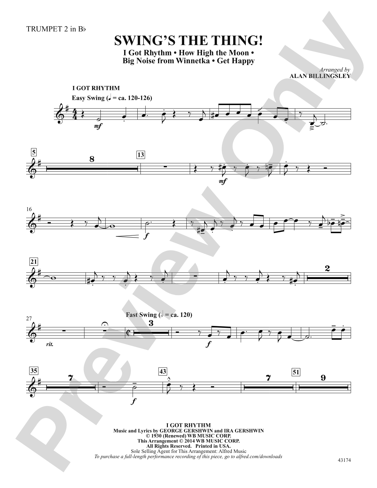 Swing's the Thing: Trumpet 2: Choral SoundPax
