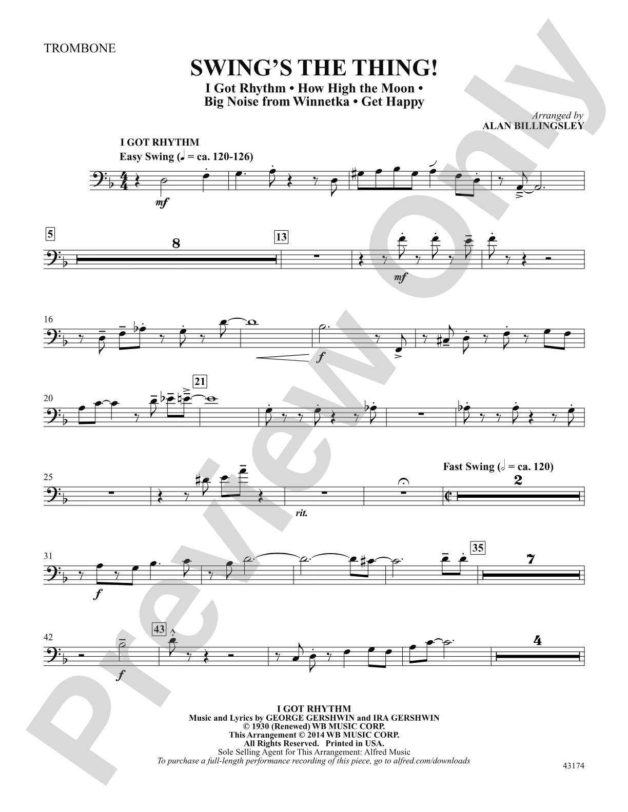 Swing's the Thing: Trombone: Choral SoundPax