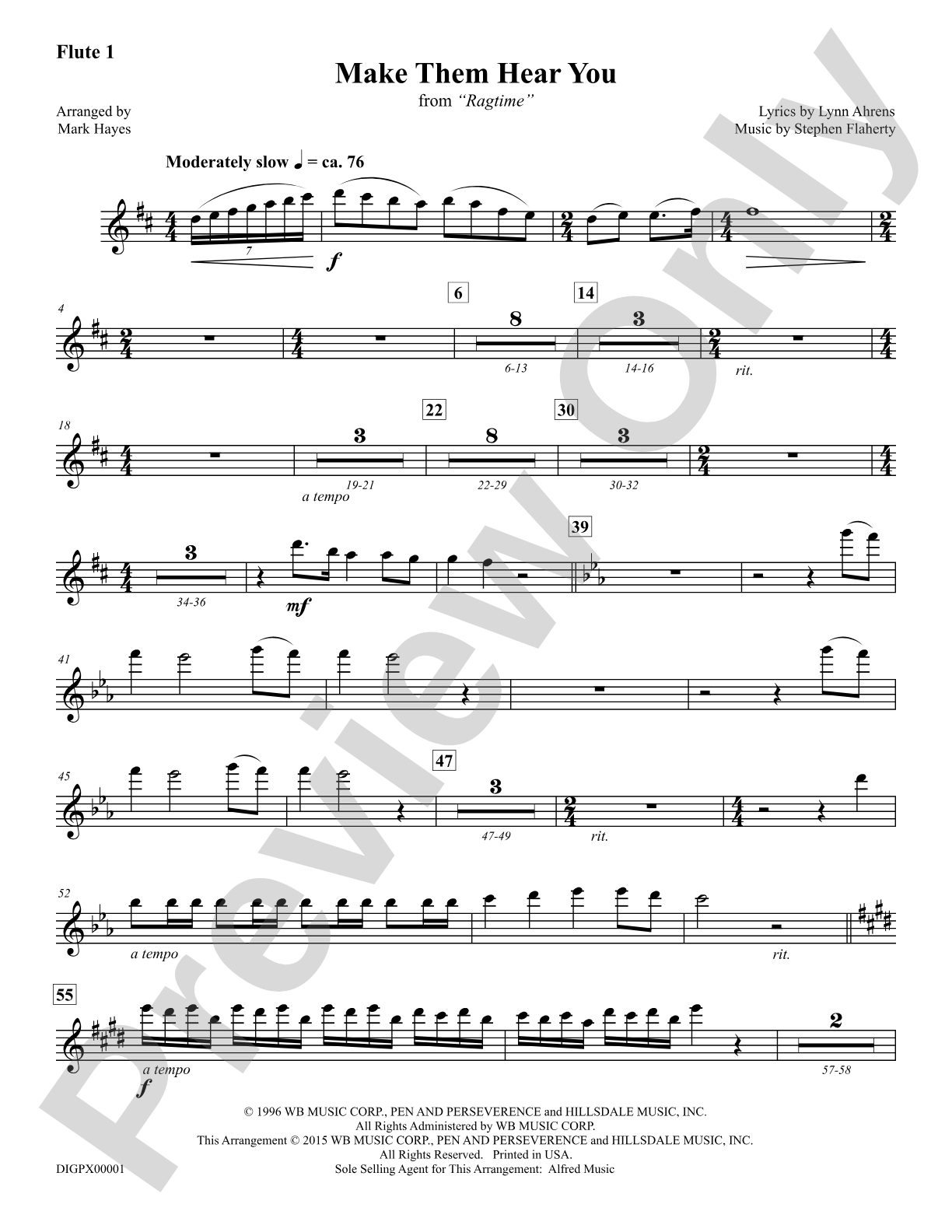 Make Them Hear You: Flute 1: Choral Octavo Digital SoundPax