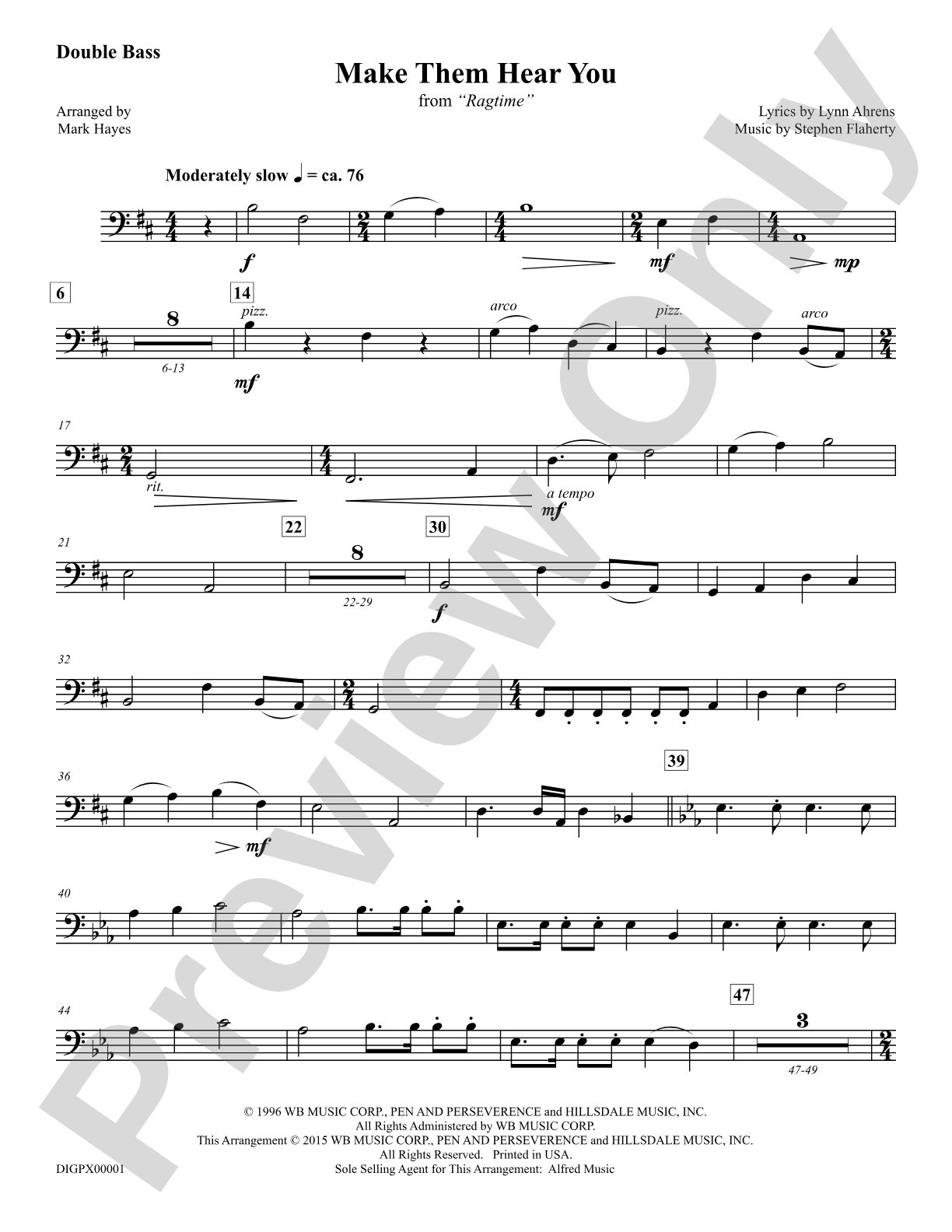 Make Them Hear You: Double Bass: Choral Octavo Digital SoundPax