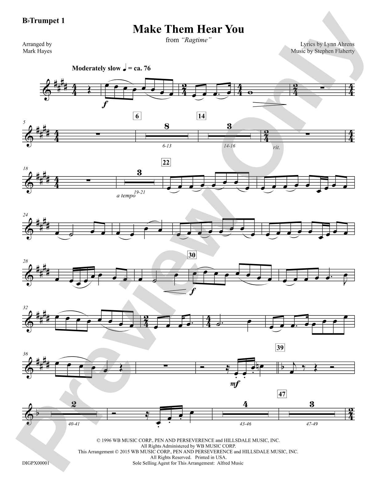 Make Them Hear You: Trumpet 1: Choral Octavo Digital SoundPax