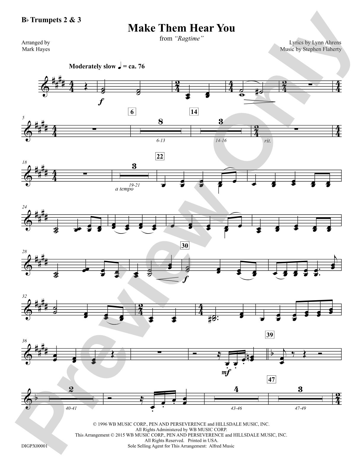 Make Them Hear You: Trumpets 2 & 3: Choral Octavo Digital SoundPax