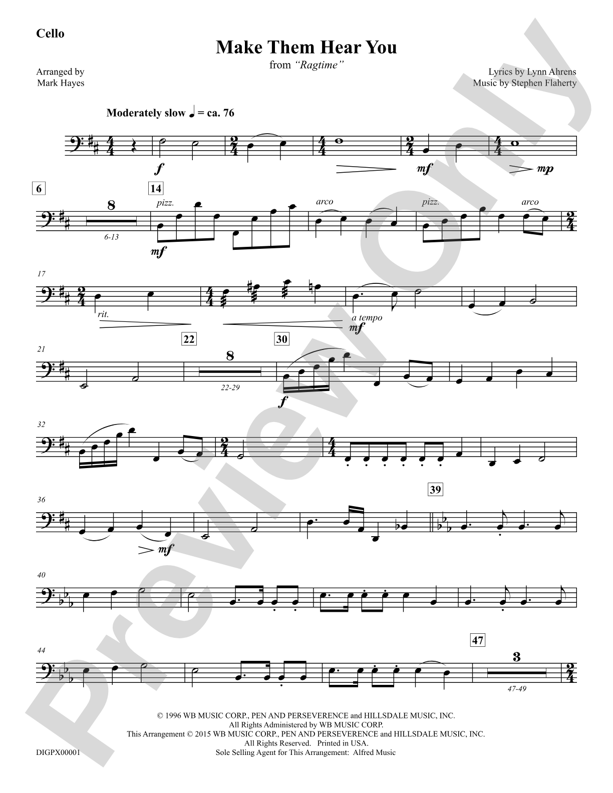 Make Them Hear You: Cello: Choral Octavo Digital SoundPax