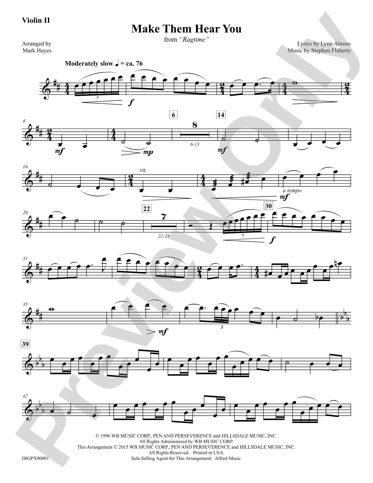 Make Them Hear You: Violin 2: Choral Octavo Digital SoundPax