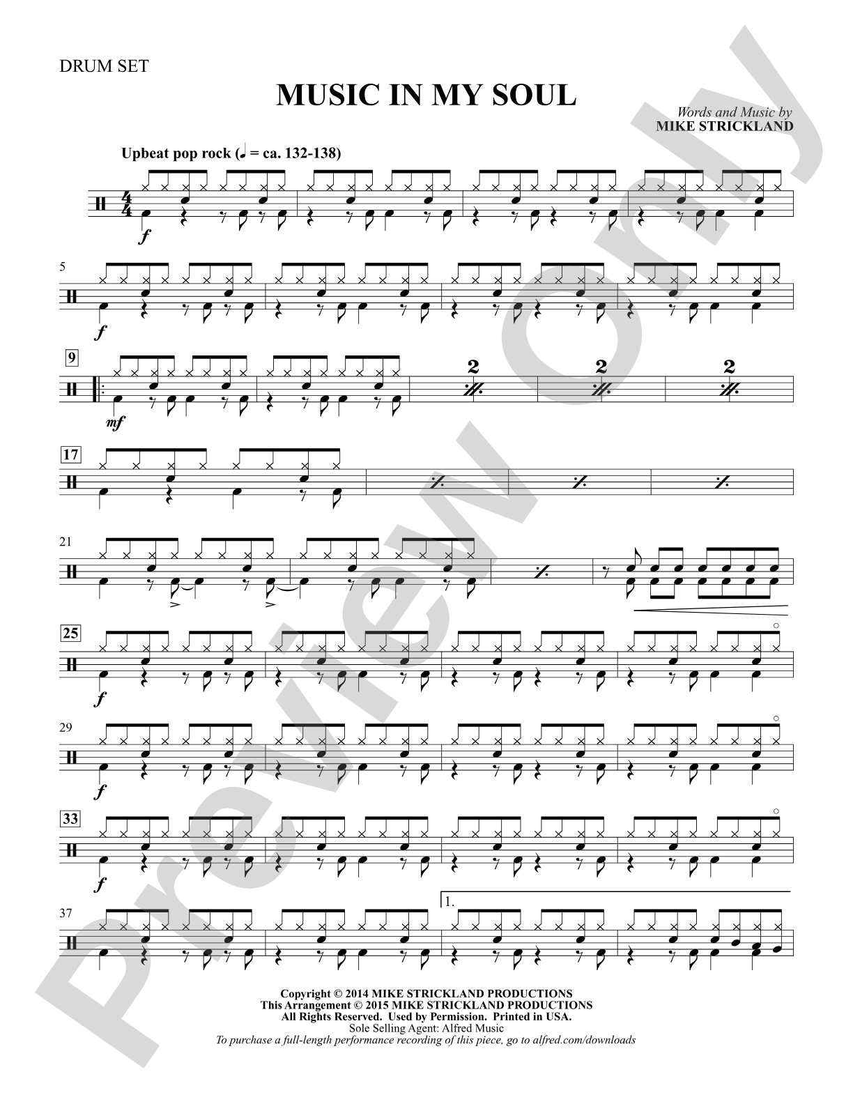 Music In My Soul: Drumset: Choral Octavo Digital SoundPax