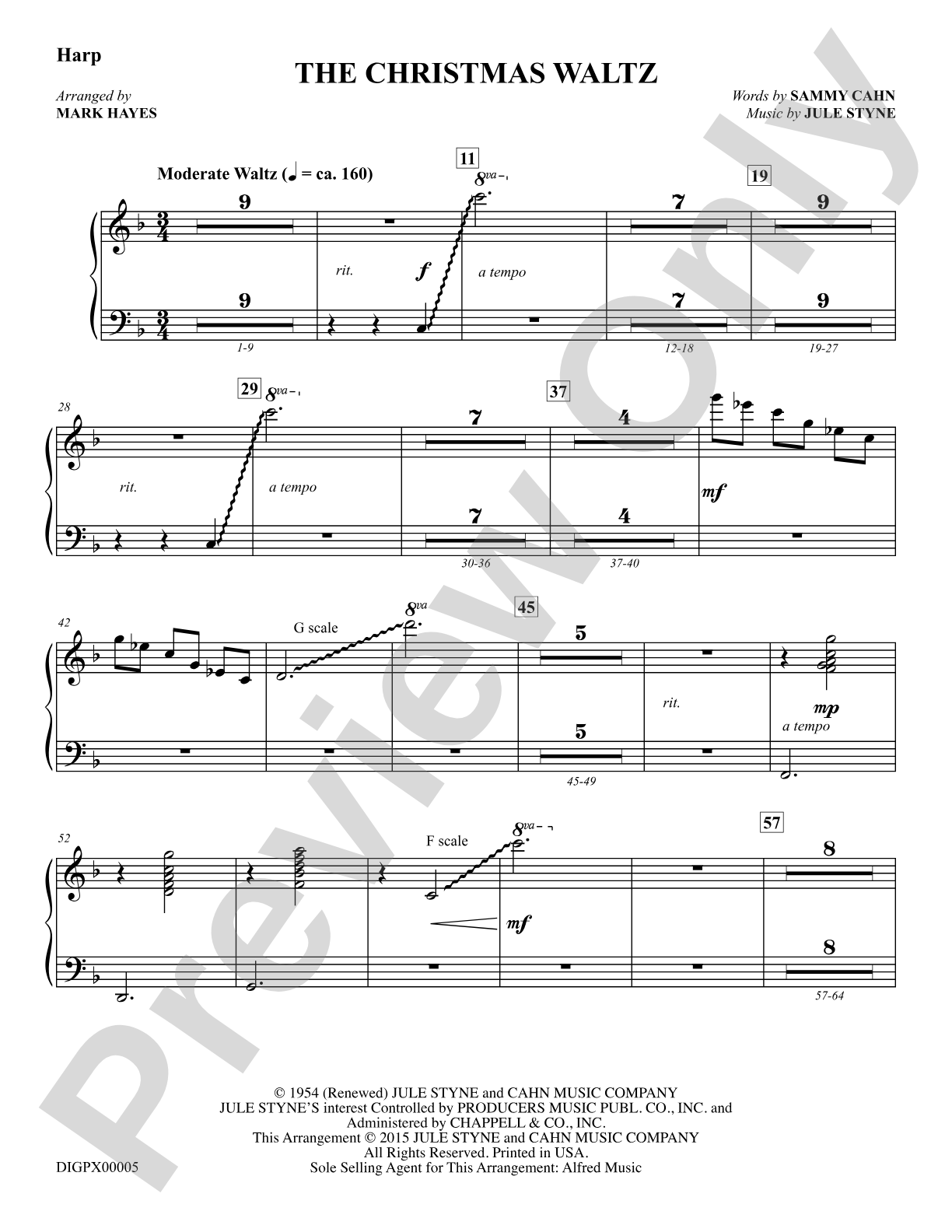 The Christmas Waltz: Harp: Choral Octavo Digital SoundPax