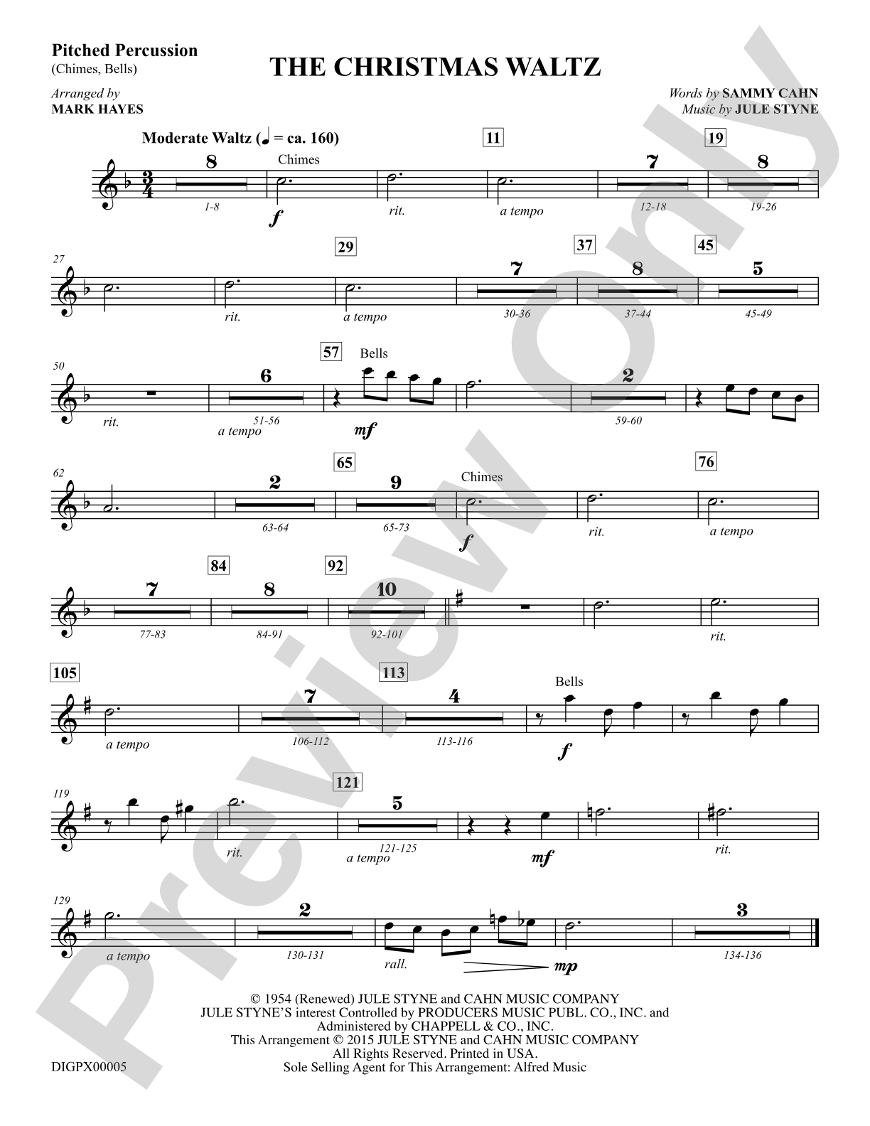 The Christmas Waltz: Percussion 1: Choral Octavo Digital SoundPax