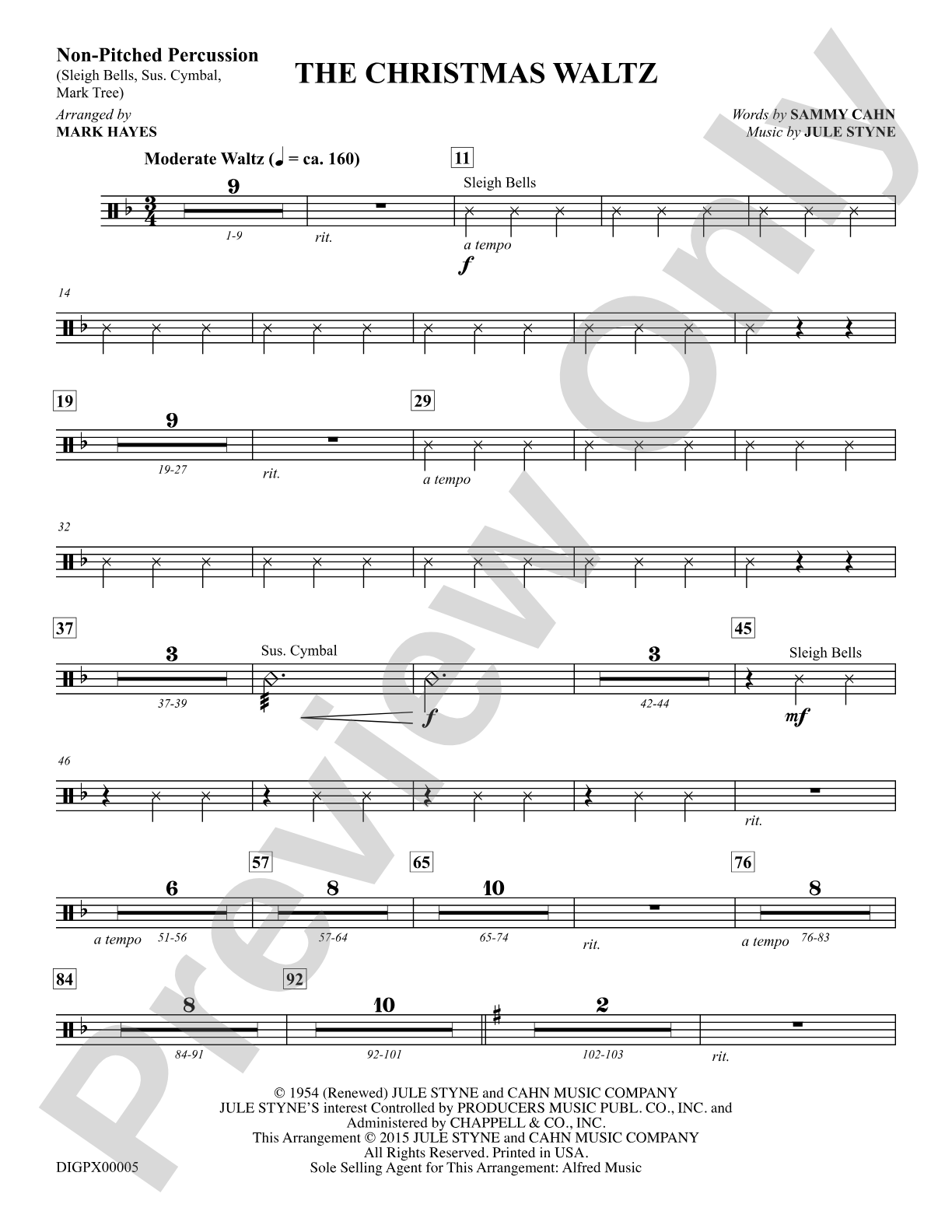 The Christmas Waltz: Percussion 2: Choral Octavo Digital SoundPax