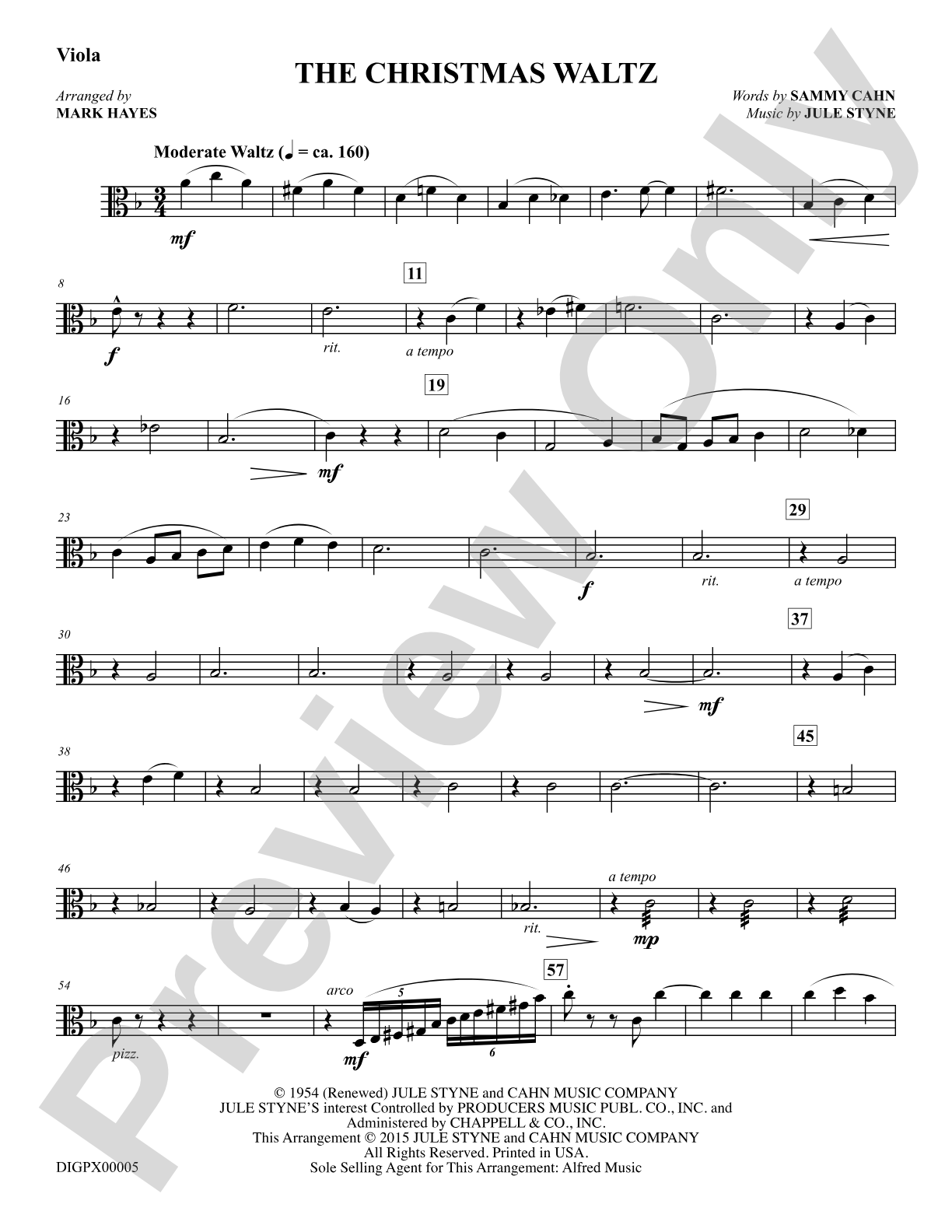 The Christmas Waltz: Viola: Choral Octavo Digital SoundPax