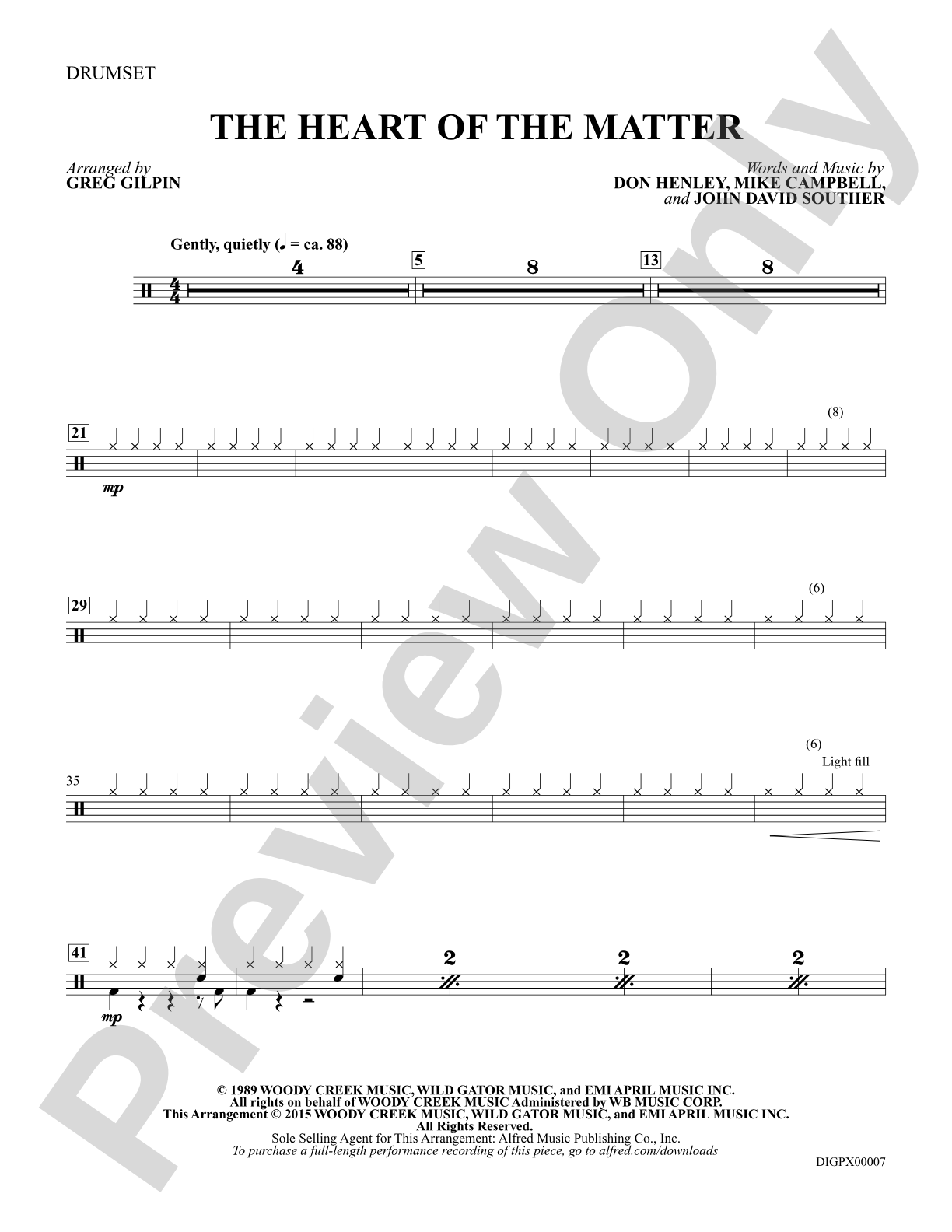 The Heart of the Matter: Drumset: Choral Octavo Digital SoundPax