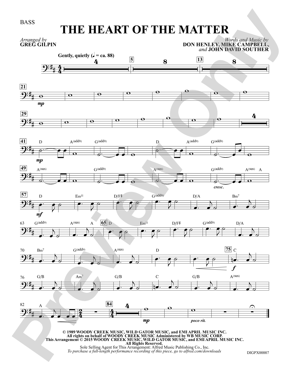 The Heart of the Matter: Bass: Choral Octavo Digital SoundPax